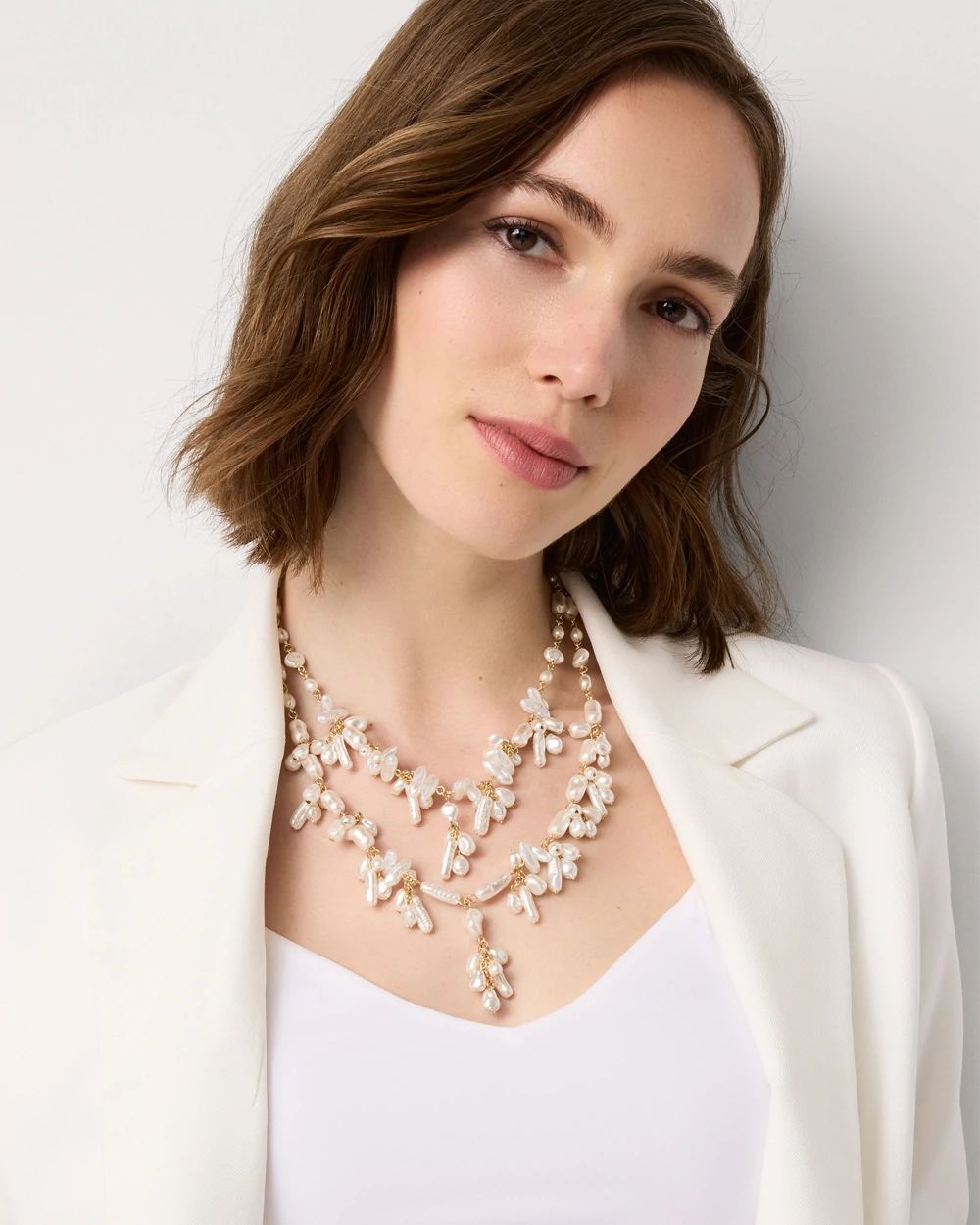 Convertible Glass Pearl Necklace | White House Black Market
